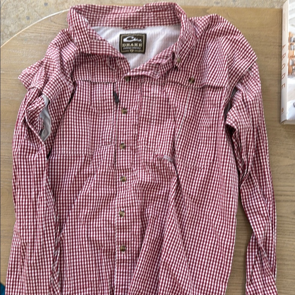 Drake Red Plaid Long Sleeve Shirt